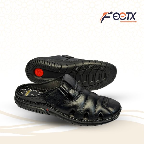 Genuine Cow Leather Black Half Sacchi B2