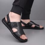 Leather Sandal 527 Black