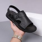 Leather Sandal 527 Black - Image 5