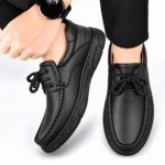 NEW CASUAL SHOES H601 (ফিতা) - BLACK - Image 3